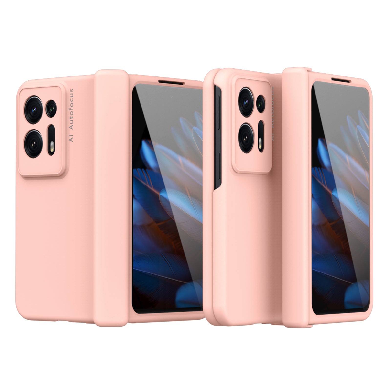 Anti-scratch Phone Cover For Oppo Find N2 5G Side Hinge Hard PC Phone Case with Tempered Glass Film Anti-scratch Phone Cover For Oppo Find N2 5G Side Hinge Hard PC Phone Case with Tempered Glass Film